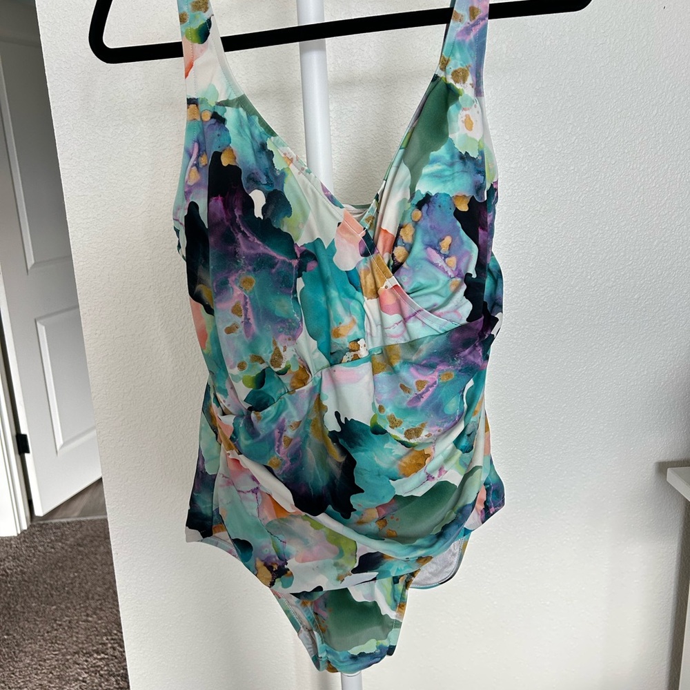 Maxine of Hollywood Multicolor One Piece Swimsuit